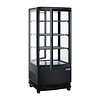 Polar Refrigeration  Witryna chłodnicza kwadratowa 86L, 0 do 12°C, 180W, z prostą szybą Polar C-Series CX574, 429x429x(h)980 mm