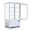 Polar Refrigeration  Witryna chłodnicza kwadratowa 68L, 0 do 12°C, 180W, z prostą szybą Polar C-Series CX578, 386x428x(h)885 mm