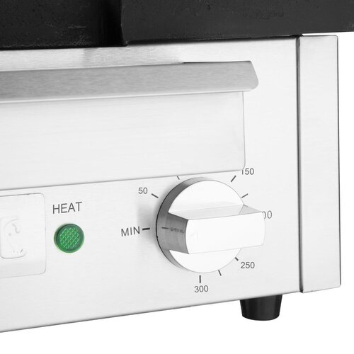 Buffalo Elektryczna płyta grillowa ryflowana, żeliwna, do 300°C, 1.8kW, 230V, Buffalo CU965 Buffalo Elektryczna płyta grillowa ryflowana, żeliwna, do 300°C, 1.8kW, 230V, Buffalo CU965