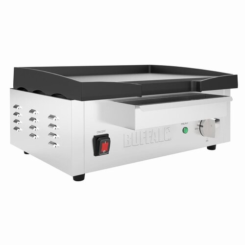 Buffalo Elektryczna płyta grillowa 372x367 mm, gładka, żeliwna, do 300°C, 2.8kW, 230V, Buffalo CU966 Buffalo Elektryczna płyta grillowa 372x367 mm, gładka, żeliwna, do 300°C, 2.8kW, 230V, Buffalo CU966