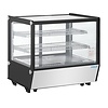 Polar Refrigeration  Witryna chłodnicza prostokątna 120L, 0 do 12°C, 160W, z prostą szybą Polar G-Series PG003, 568x702x(h)686 mm