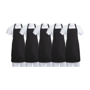Whites Chefs Clothing Fartuch 965x711 mm, Whites Chefs Clothing SA816, czarny (5 szt.)