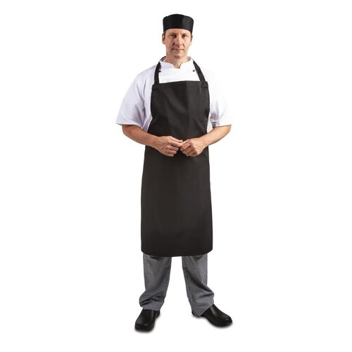 Whites Chefs Clothing Fartuch 965x711 mm, Whites Chefs Clothing SA816, czarny (5 szt.)
