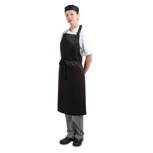 Whites Chefs Clothing Fartuch 965x711 mm, Whites Chefs Clothing SA816, czarny (5 szt.)