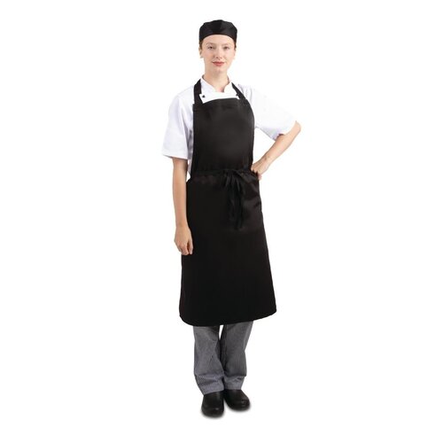 Whites Chefs Clothing Fartuch 965x711 mm, Whites Chefs Clothing SA816, czarny (5 szt.)