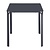 Bolero Stolik kwadratowy 700x700x(h)736 mm, Bolero Adeline HZ355, niebieski