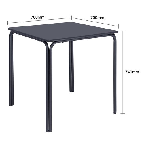 Bolero Stolik kwadratowy 700x700x(h)736 mm, Bolero Adeline HZ355, niebieski Bolero Stolik kwadratowy 700x700x(h)736 mm, Bolero Adeline HZ355, niebieski