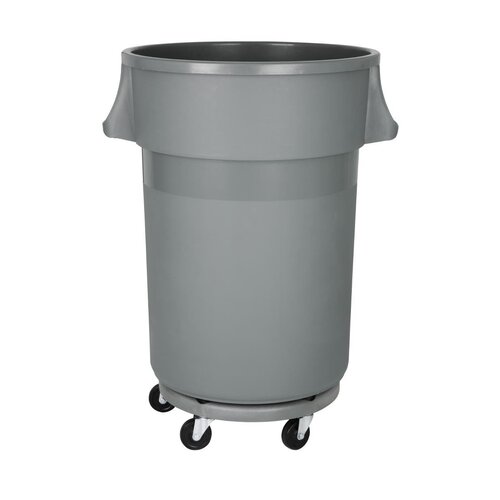 Jantex Kosz na śmieci 160L z polipropylenu, Jantex DX498, szary Jantex Kosz na śmieci 160L z polipropylenu, Jantex DX498, szary