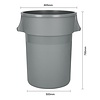 Jantex Kosz na śmieci 160L z polipropylenu, Jantex DX498, szary