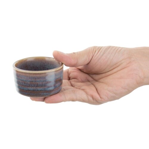 Olympia Miseczka do dipów z porcelany 74 ml, Olympia Cavolo FD917 brązowa (12 szt.)