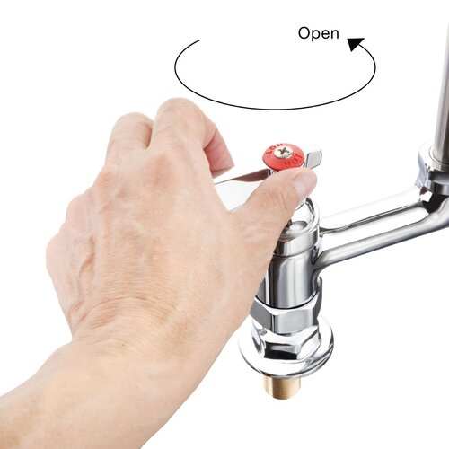 Vogue Bateria zlewozmywakowa stojąca dwuchwytowa ze spryskiwaczem, wysokość 610 Vogue DL832 Vogue Bateria zlewozmywakowa stojąca dwuchwytowa ze spryskiwaczem, wysokość 610 Vogue DL832