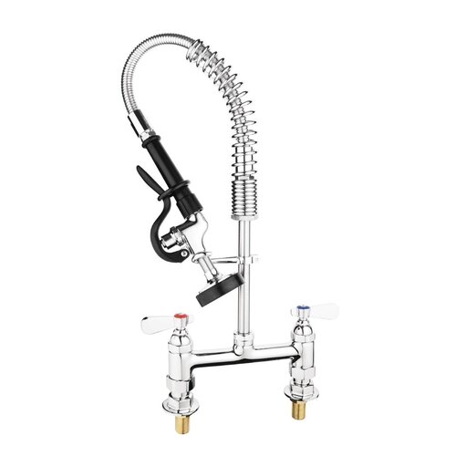 Vogue Bateria zlewozmywakowa stojąca dwuchwytowa ze spryskiwaczem, wysokość 610 Vogue DL832 Vogue Bateria zlewozmywakowa stojąca dwuchwytowa ze spryskiwaczem, wysokość 610 Vogue DL832