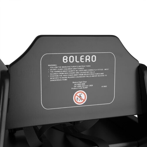 Bolero Drewniane krzesełko do karmienia 510x510x(h)750 mm, Bolero CJ588 czarne