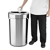 Bolero Kosz na śmieci 86 L ze stali, Bolero HT463, srebrny