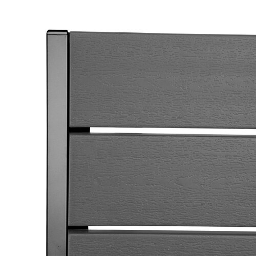 Bolero Krzesła z podłokietnikami 890 mm, do użytku zewnętrznego i wewnętrznego, Bolero Valletta HZ022, szare (4 szt.)