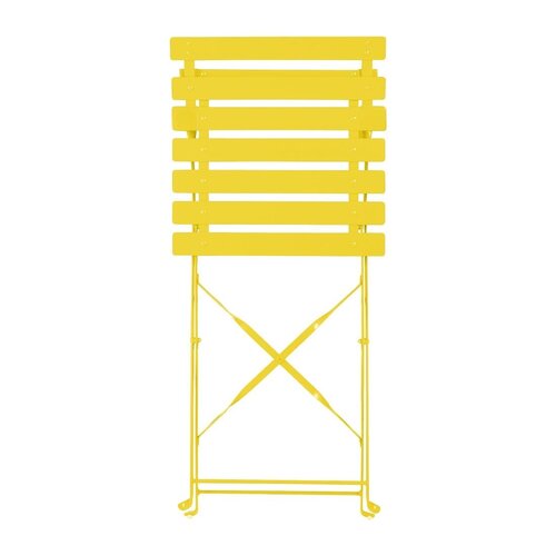 Bolero Krzesło cateringowe składane 800 mm, Bolero Perth HZ365 żółty (2 szt.)