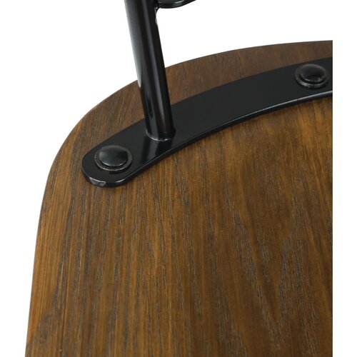 Bolero Krzesło z wysokim siedziskiem z siedziskiem o wysokości 760 mm, do użytku wewnętrznego, Bolero Scandi FB873, brązowe (2 szt.)