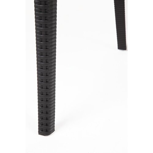 Bolero Krzesło z siedziskiem o wysokości 465 mm, do użytku zewnętrznego i wewnętrznego, Bolero GR363, czarne (4 szt.)