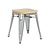 Bolero Niski taboret barowy z drewnianym siedziskiem 450 mm, Bolero Bistro GM634, szary (4 szt.)