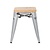 Bolero Niski taboret barowy z drewnianym siedziskiem 450 mm, Bolero Bistro GM634, szary (4 szt.)