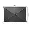 Bolero Parasol ogrodowy kwadratowy 2000x2000x(h)2570 mm, Bolero Sevilla DZ871, czarny