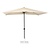 Bolero Parasol ogrodowy kwadratowy 2000x2000x(h)2570 mm, Bolero Sevilla FU505, kremowy