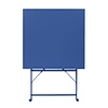 Bolero Składany stolik kawiarniany kwadratowy 600x600x(h)710 mm, Bolero Perth FU540, niebieski