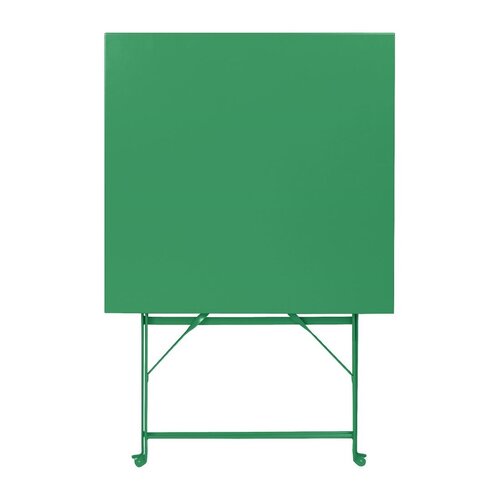 Bolero Składany stolik kawiarniany kwadratowy 600x600x(h)710 mm, Bolero Perth HZ366, zielony