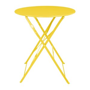 Bolero Składany stolik kawiarniany okrągły Ø600x(h)710 mm, Bolero HZ369, żółty Bolero Składany stolik kawiarniany okrągły Ø600x(h)710 mm, Bolero HZ369, żółty