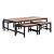 Bolero Stolik ogrodowy z drewna akacjowego 800x1200x(h)410 mm, Bolero DK903, brązowy