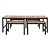 Bolero Stolik ogrodowy z drewna akacjowego 800x1200x(h)410 mm, Bolero DK903, brązowy