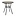Bolero Stolik kawiarniany okrągły Ø700x(h)754 mm, Bolero DX986, czarny