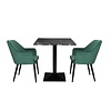 Bolero Stolik barowy kwadratowy 700x700x(h)750 mm, Bolero HW851, czarny