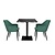 Bolero Stolik barowy kwadratowy 700x700x(h)750 mm, Bolero HW851, czarny