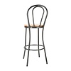 Bolero Wysokie krzesło barowe 1110 mm, Bolero DC179, szare