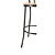 Bolero Wysokie krzesło barowe 1110 mm, Bolero DC179, szare