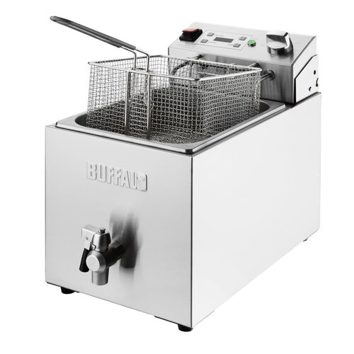 Buffalo Frytownica elektryczna nastawna 8L, 2.9kW, Buffalo CU620, 240V z kranem spustowym Buffalo Frytownica elektryczna nastawna 8L, 2.9kW, Buffalo CU620, 240V z kranem spustowym