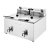 Buffalo Frytownica elektryczna 2-komorowa nastawna 16L, 5.8kW, Buffalo CU621, 240V z kranem spustowym