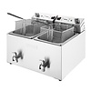 Buffalo Frytownica elektryczna 2-komorowa nastawna 16L, 5.8kW, Buffalo CU621, 240V z kranem spustowym