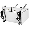 Buffalo Frytownica elektryczna 2-komorowa nastawna 16L, 5.8kW, Buffalo CU621, 240V z kranem spustowym