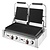 Buffalo Grill kontaktowy podwójny żeliwny, ryflowany, 3.6kW, 240V, 300°C, Buffalo CU611