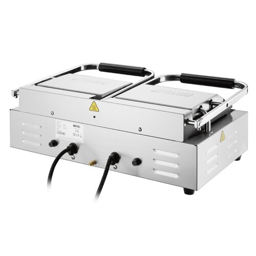 Buffalo Grill kontaktowy podwójny żeliwny, gładki, 3.6kW, 240V, 300°C, Buffalo CU610 Buffalo Grill kontaktowy podwójny żeliwny, gładki, 3.6kW, 240V, 300°C, Buffalo CU610