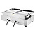 Buffalo Grill kontaktowy podwójny żeliwny, gładki, 3.6kW, 240V, 300°C, Buffalo CU610