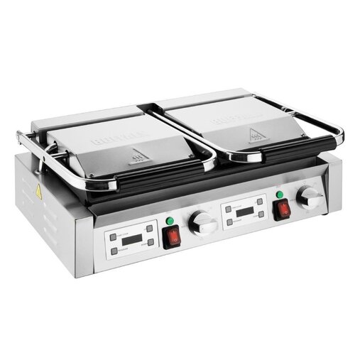 Buffalo Grill kontaktowy podwójny żeliwny, gładki/ryflowany, 3.6kW, 230V, 300°C, Buffalo CU613 Buffalo Grill kontaktowy podwójny żeliwny, gładki/ryflowany, 3.6kW, 230V, 300°C, Buffalo CU613