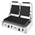 Buffalo Grill kontaktowy podwójny żeliwny, gładki/ryflowany, 3.6kW, 230V, 300°C, Buffalo CU613