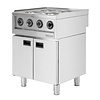 Buffalo Kuchenka indukcyjna z 4 polami grzewczymi na podstawie szafkowej 7kW, do 450°C, 400V, Buffalo SA801