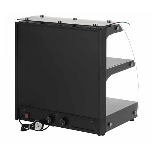 Buffalo Nablatowa witryna grzewcza 30 do 90°C, 560W, z szybą giętą Buffalo HW920, 457x625x(h)650 mm Buffalo Nablatowa witryna grzewcza 30 do 90°C, 560W, z szybą giętą Buffalo HW920, 457x625x(h)650 mm