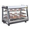 Buffalo Nablatowa witryna grzewcza 136L, 30 do 90°C, 1.1kW, z szybą skośną Buffalo HW928, 484x915x(h)662 mm