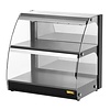 Buffalo Nablatowa witryna grzewcza 30 do 90°C, 560W, z szybą giętą Buffalo HW921, 467x650x(h)630 mm