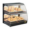 Buffalo Nablatowa witryna grzewcza 30 do 90°C, 560W, z szybą giętą Buffalo HW921, 467x650x(h)630 mm